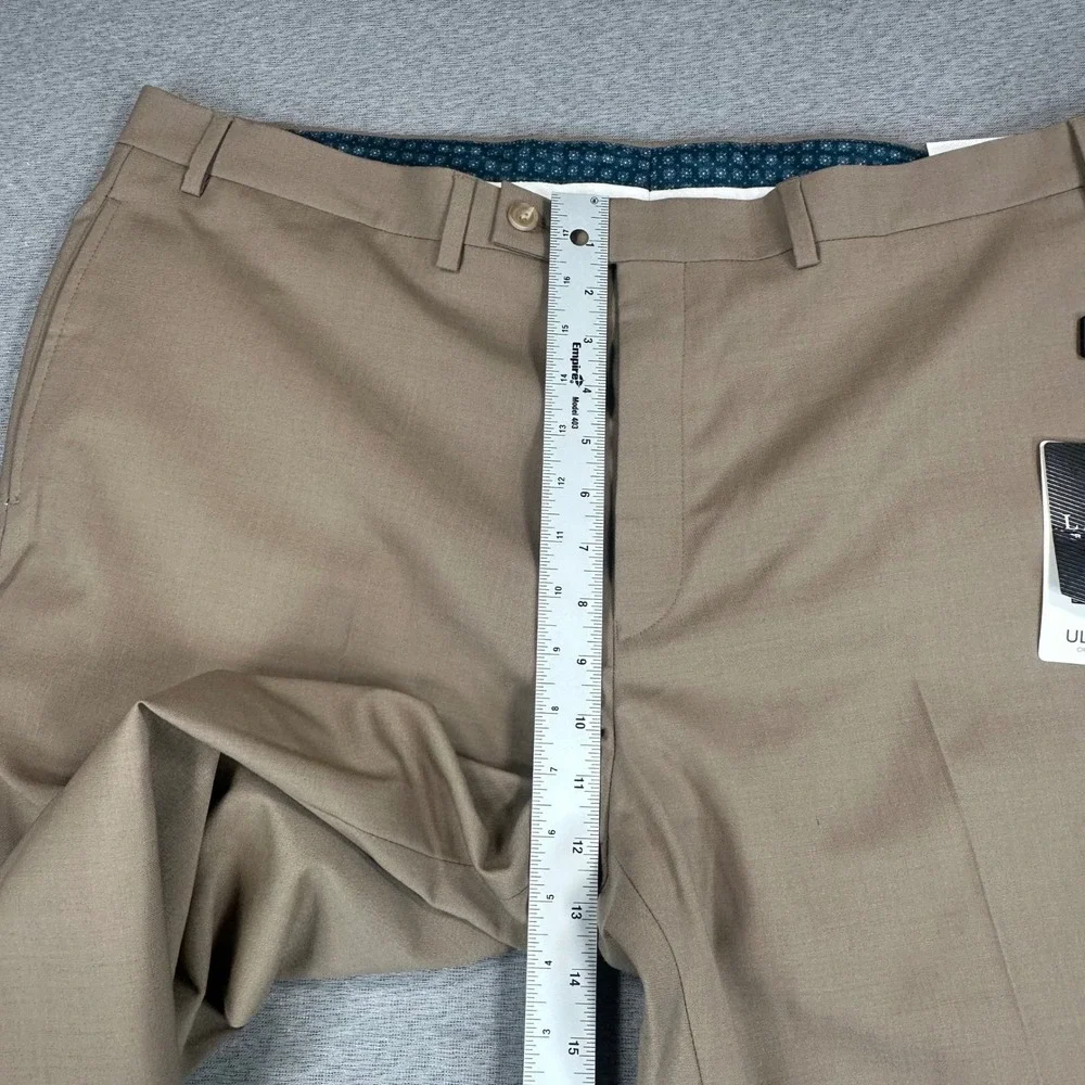 Lauren Ralph Lauren Dress Pants Mens 42x32 Tan UltraFlex Wool Blend Classic Fit